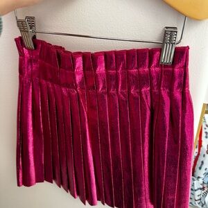 Elegant Pink Pleated Metallic  Skirt Kids Size 8
